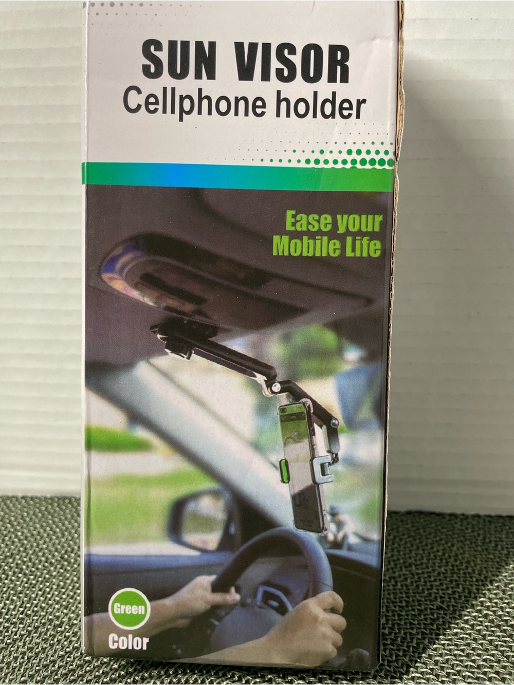 Sun Visor Cellphone Holder - Green